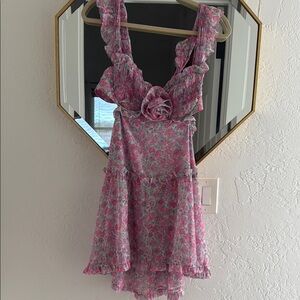 For love and lemons floral Ruffled Dress